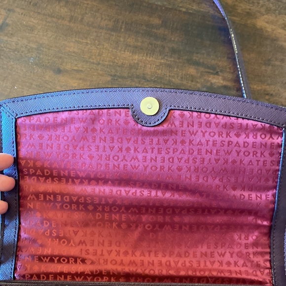 KATE SPADE LAUREL WAY GREER DEEP PLUM CROSSBODY/HANDBAG - Picture 6 of 10